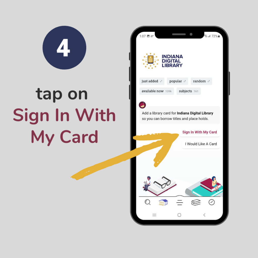 Tap on "Sign In With My Card"